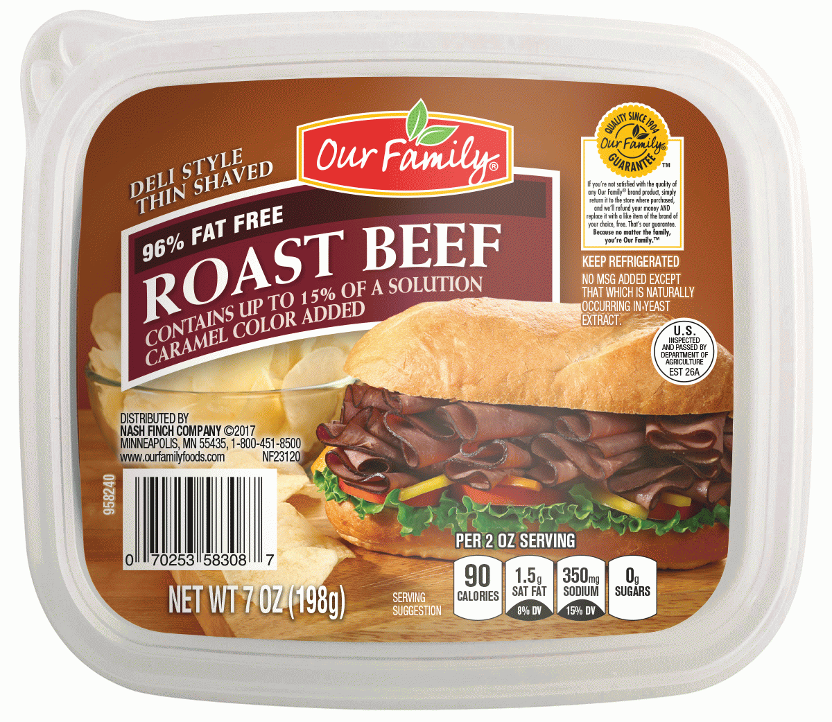 Our Family  roast beef deli style thin shaved lunch meat Full-Size Picture